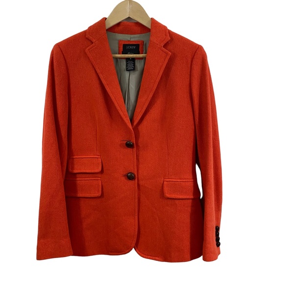J. Crew Jackets & Blazers - J. Crew Jacket Blazer In Orange Wool #48263 Size 8